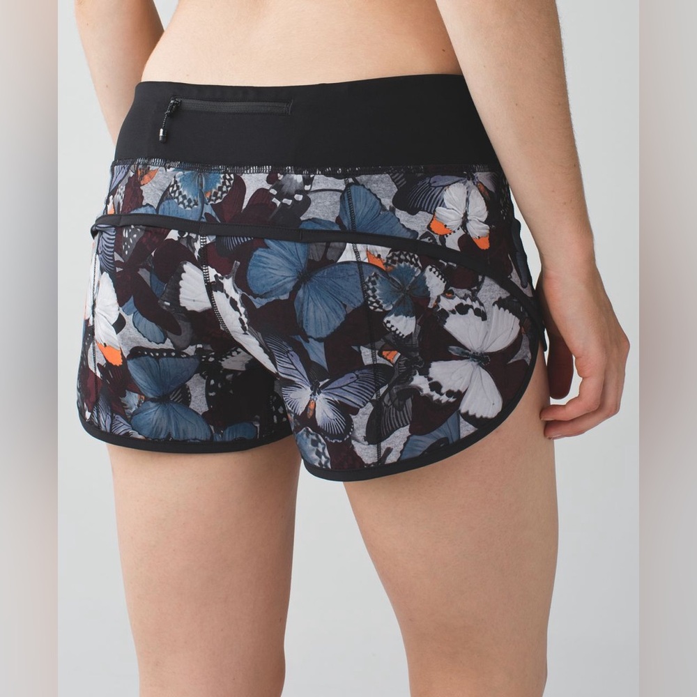 Lululemon Run Short Biggie So Fly Butterfly Pizzaz Multi/Black